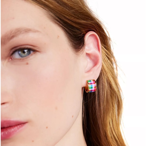 Kate Spade Flower Huggie Hoop Earrings - Picture 2 of 5